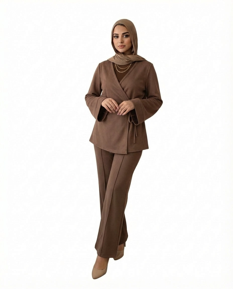 Warm Beige wrap suit