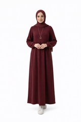 فستان قطن ميلتون بني