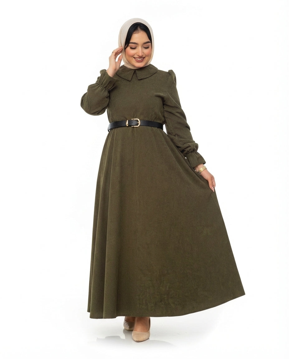 فستان زيتي طويل نسائي مودست من ضي Dhai، تصميم أنيق ومحتشم بقصة واسعة وطول كامل يمنح راحة وأناقة في كل إطلالة، يعكس هوية ضي للأزياء النسائية المحتشمة Dhai Modest Fashion، مناسب للمحجبات والإطلالات اليومية والمناسبات، يجمع بين البساطة والفخامة بأسلوب عصري راقٍ، من Dhai Clothing وDhai Brand، اختيار مثالي لمحبات ستايل ضي والأناقة الهادئة، أزياء ضي، ملابس ضي النسائية، فساتين ضي، ضي مودست، ضي فاشون، Dhai Women Clothing، Dhai Modest Wear، Dhai Elegant Wear، Dhai Contemporary Modest، على خلفية بيضاء بإحساس أنيق.