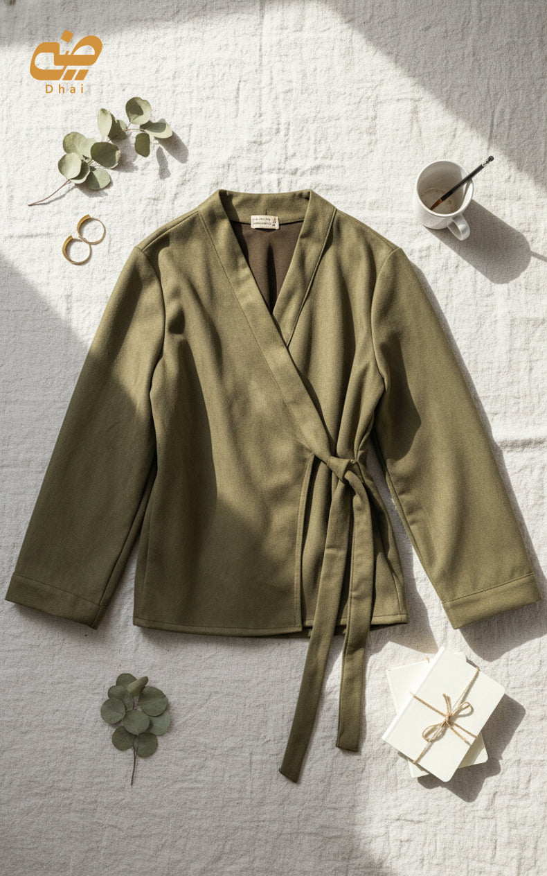 Olive Green wrap suit
